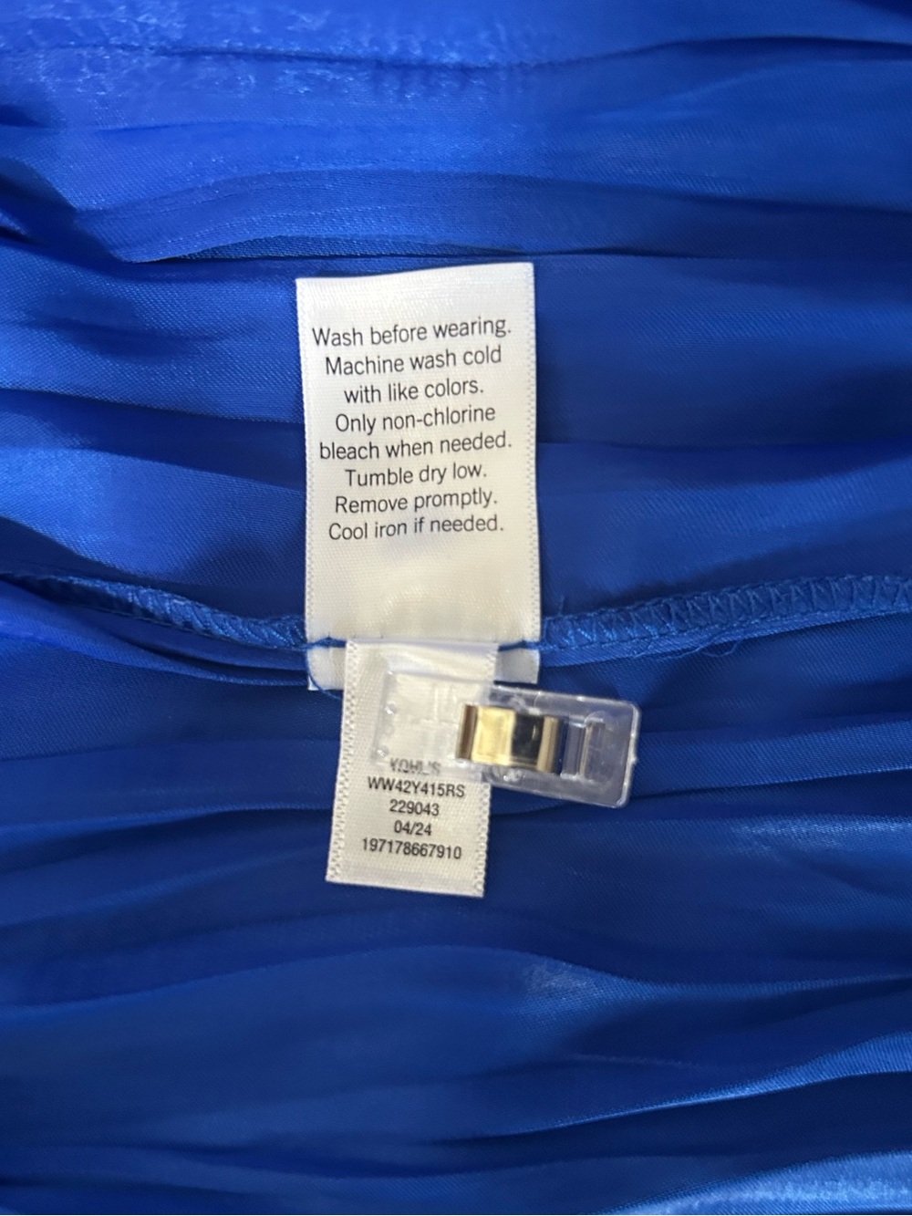 Nine West Royal Blue Pleated Maxi Dress - Picture 6 of 9